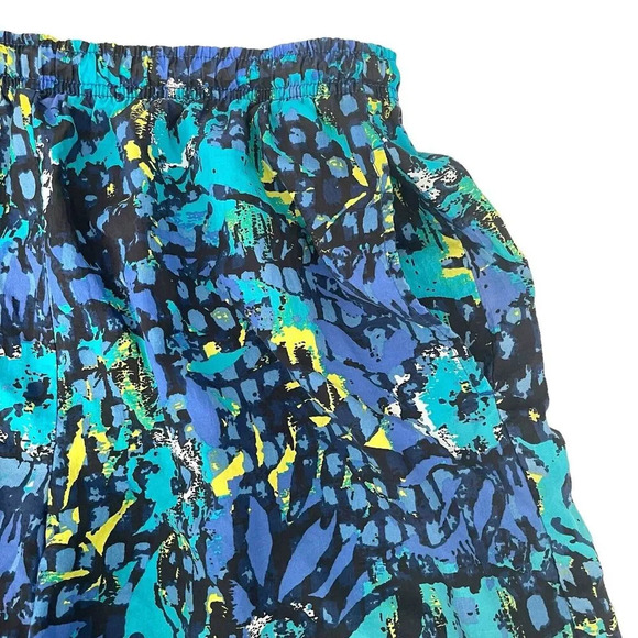 Vtg 90s Nike Shorts Swim Trunks Print All Over Running Baggies Funky Y2k - Picture 3 of 9